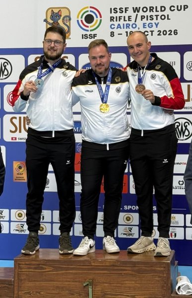 WC Kairo Schnellfeuerpistole Herren Bronze für Emanuel Mueller